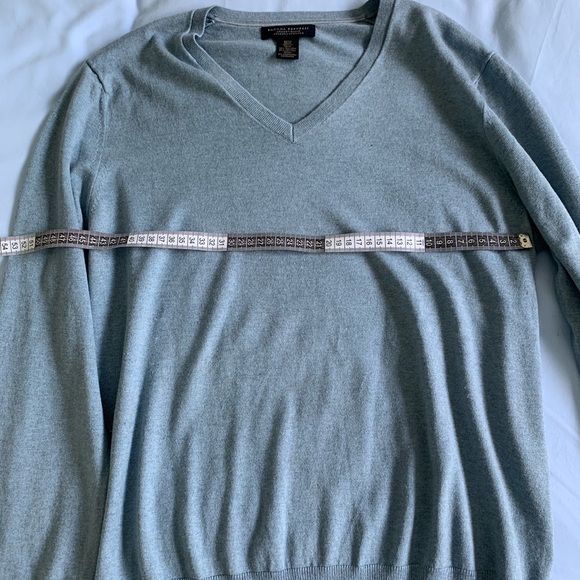 Mens M Banana Republic Baby Blue V Neck Sweater - Picture 6 of 6